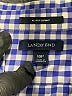 Lands' End 100% Baumwolle Checkered-gingham Blue 3/4 Sleeve Button-Down Shirt Size 10 (petite) - photo 7