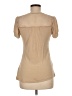 Soprano 100% Rayon Tan Short Sleeve Blouse Size M - photo 2