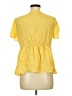 Isabel Maternity 100% Rayon Yellow Short Sleeve Blouse Size M - photo 2