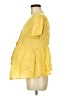 Isabel Maternity 100% Rayon Yellow Short Sleeve Blouse Size M - photo 5