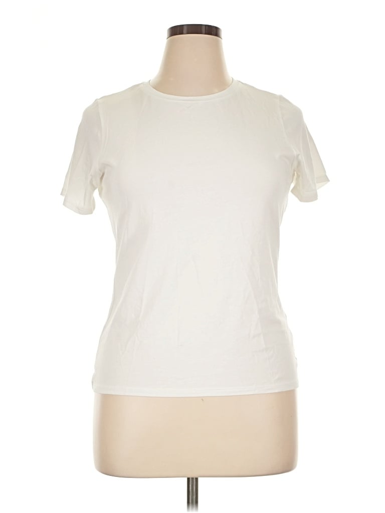 Pre-owned Nordstrom Short Sleeve T-shirt In Ivory