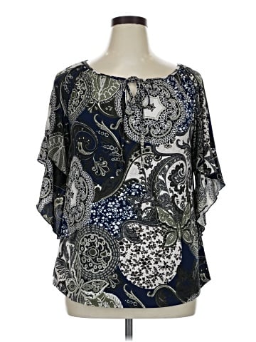 Espresso 3/4 Sleeve Blouse (view 1)