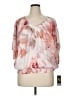 Jennifer Lopez 100% Polyester Pink 3/4 Sleeve Blouse Size XL - photo 1