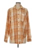 Billabong Plaid Orange Long Sleeve Button-Down Shirt Size M - photo 1