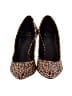 J Vincent Animal Print Brown Heels Size 10 - photo 2