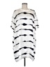 ATM 100% Silk Graphic White Casual Dress Size Med - Lg - photo 1