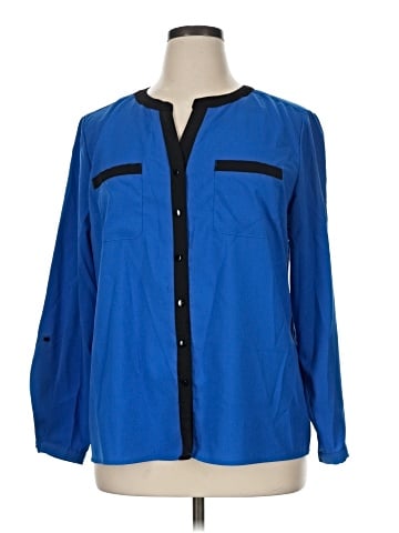 NY Collection Long Sleeve Blouse (view 1)