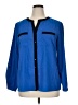 NY Collection Color Block Blue Long Sleeve Blouse Size XL - photo 1