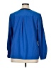 NY Collection Color Block Blue Long Sleeve Blouse Size XL - photo 2