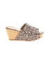 Eric Michael Animal Print Tan Wedges Size EU 38 - photo 1