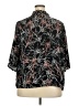 Adrienne Vittadini 100% Polyester Print Black 3/4 Sleeve Blouse Size 2X - photo 2