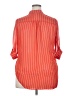 Dna Couture 100% Polyester Stripes Orange 3/4 Sleeve Blouse Size 2X - photo 2