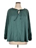 Lauren Conrad 100% Polyester Teal Long Sleeve Blouse Size 1X - photo 1