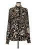 Just Cavalli 100% Polyester Animal Print Brown Tan Long Sleeve Blouse Size M (estimated) - photo 1