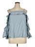 It's Blue 3/4 Sleeve Blouse Size XL - photo 1