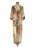 Smythe 100% Polyester Animal Print Tan Casual Dress Size S - photo 1