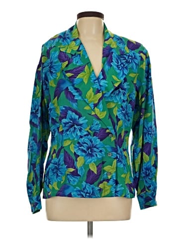 Dana Buchman Long Sleeve Silk Top (view 1)
