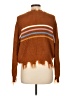 No Comment Stripes Brown Pullover Sweater Size L - photo 2