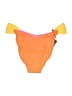 One One Color Block Orange Swimsuit Bottoms Size L - photo 2