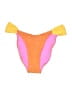 One One Color Block Orange Swimsuit Bottoms Size L - photo 1