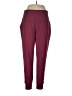 GAIAM Solid Burgundy Casual Pants Size L - photo 1