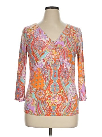 Chaps 3/4 Sleeve Top (view 1)