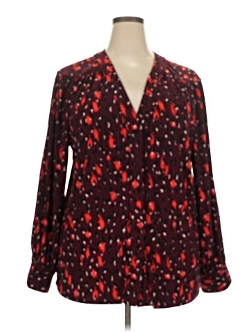 Karl Lagerfeld Paris Long Sleeve Blouse (view 1)