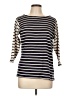 L.L.Bean 100% Cotton Stripes Blue Black Pullover Sweater Size L - photo 1