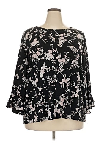 Karl Lagerfeld Paris 3/4 Sleeve Blouse (view 1)