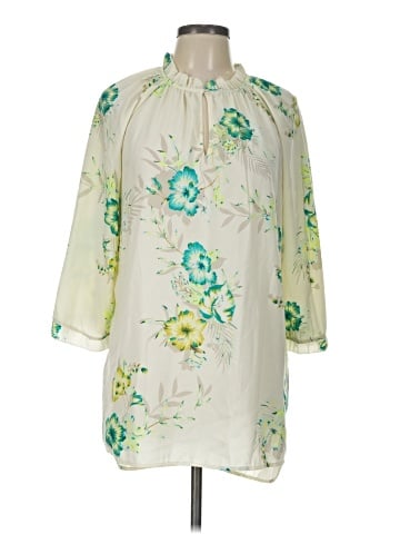 Kaari Blue 3/4 Sleeve Blouse (view 1)