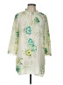 Kaari Blue 100% Polyester Ivory 3/4 Sleeve Blouse Size L - photo 1