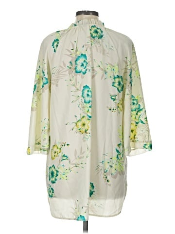 Kaari Blue 3/4 Sleeve Blouse (view 2)