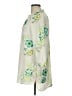 Kaari Blue 100% Polyester Ivory 3/4 Sleeve Blouse Size L - photo 5