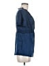 BCBGMAXAZRIA Blue Short Sleeve Silk Top Size M - photo 4