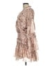 Boston Proper 100% Polyester Pink Tan Cocktail Dress Size L - photo 5