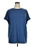 Automet Solid Blue Short Sleeve T-Shirt Size XL - photo 1