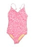 Lands' End Paisley Pink One Piece Swimsuit Size 6 - 7 - photo 1