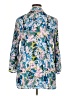 Sunny Leigh 100% Polyester Floral Blue 3/4 Sleeve Blouse Size L - photo 2