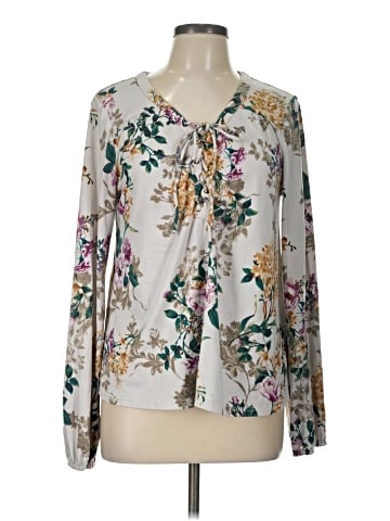 Hem & Thread Long Sleeve Blouse (view 1)