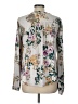 Hem & Thread Floral Ivory Long Sleeve Blouse Size L - photo 2