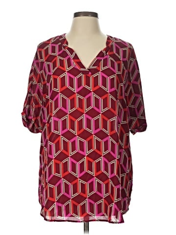 Worthington Short Sleeve Blouse (view 1)