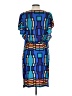 Attention Graphic Blue Casual Dress Size L - photo 2