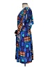 Attention Graphic Blue Casual Dress Size L - photo 5