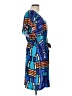 Attention Graphic Blue Casual Dress Size L - photo 4