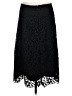 Garnet Hill 100% Polyester Polka Dots Black Formal Skirt Size 6 - photo 2