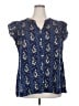 BLOOMCHIC Blue Short Sleeve Blouse Size 18 - 20 - photo 1