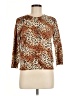 Boston Proper Animal Print Brown Long Sleeve Turtleneck Size M - photo 1