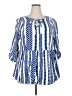 BLOOMCHIC Blue 3/4 Sleeve Blouse Size 18 - photo 1
