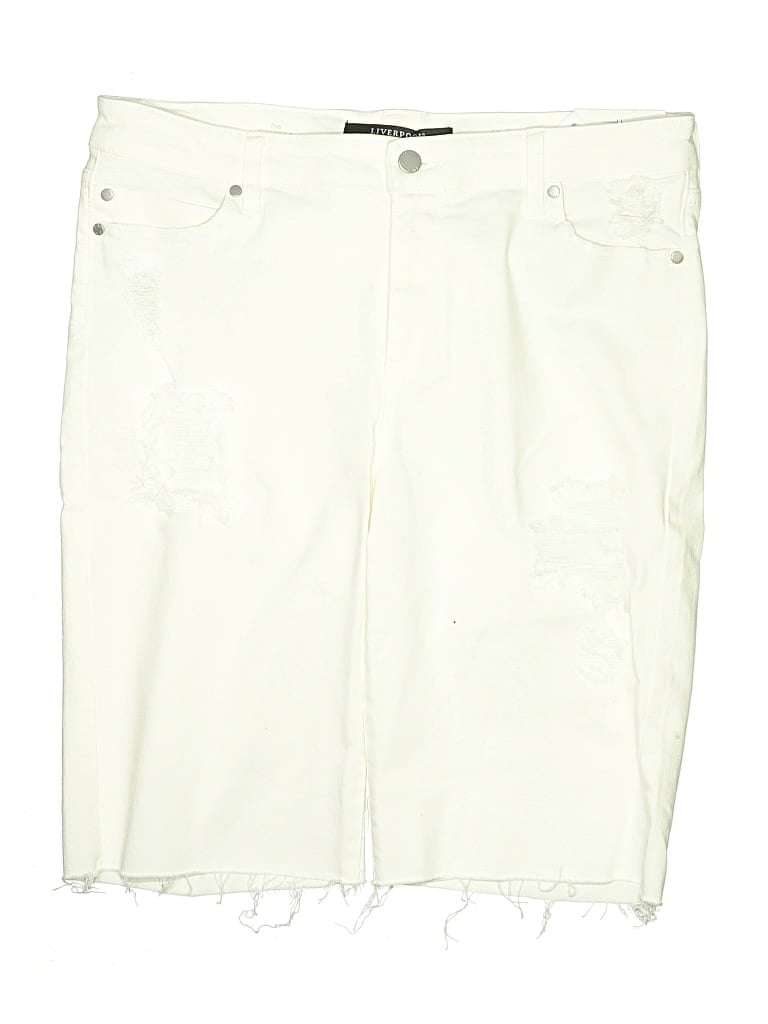Liverpool Los Angeles Cargo Shorts In Ivory