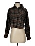 Love Notes Plaid Brown Long Sleeve Button-Down Shirt Size S - photo 1